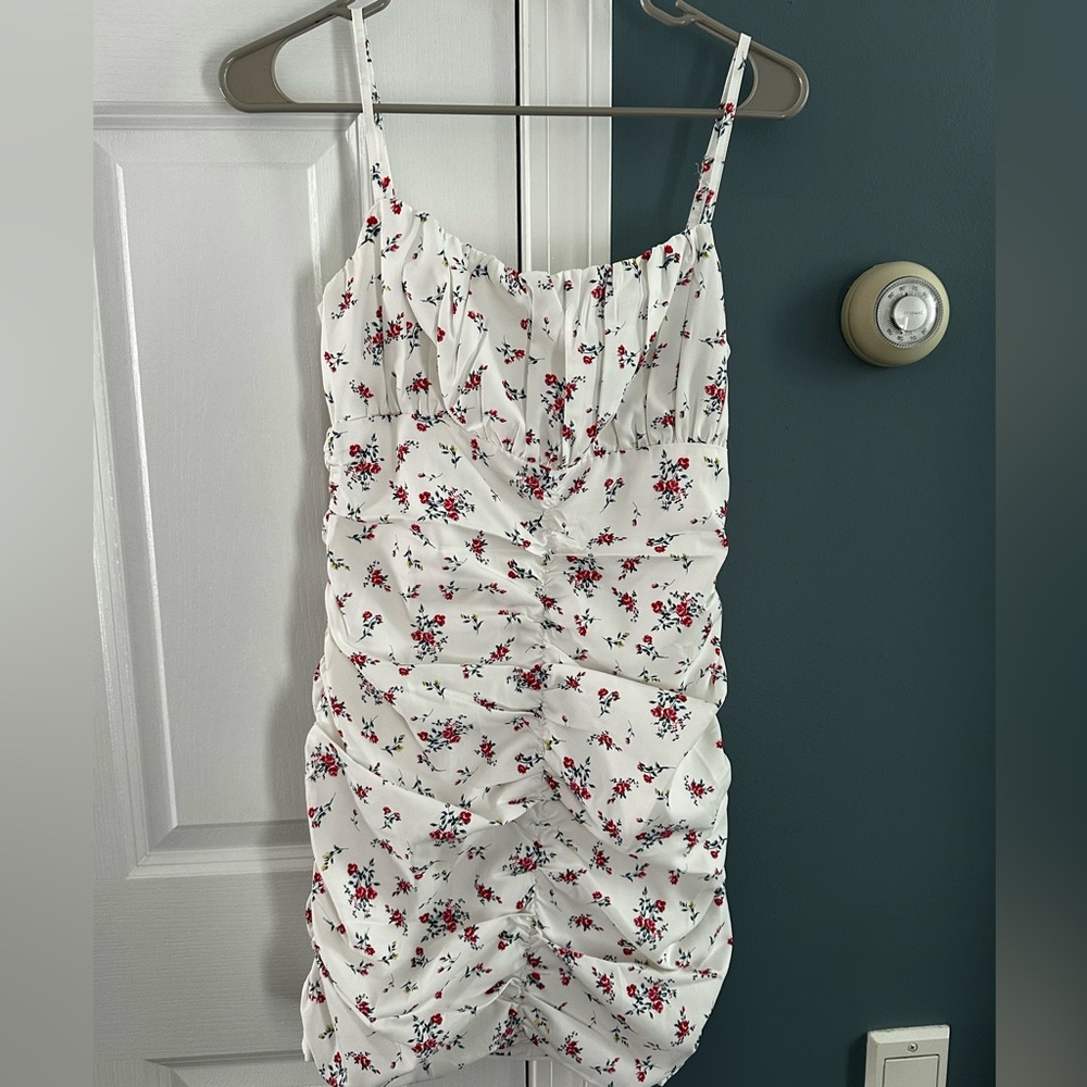 Luvalot Floral Ruched Dress